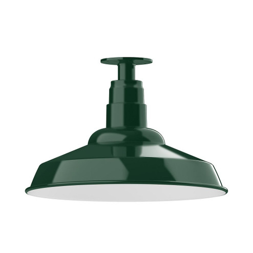 Warehouse LED Flush Mount in Forest Green (518|FMB18442L13)