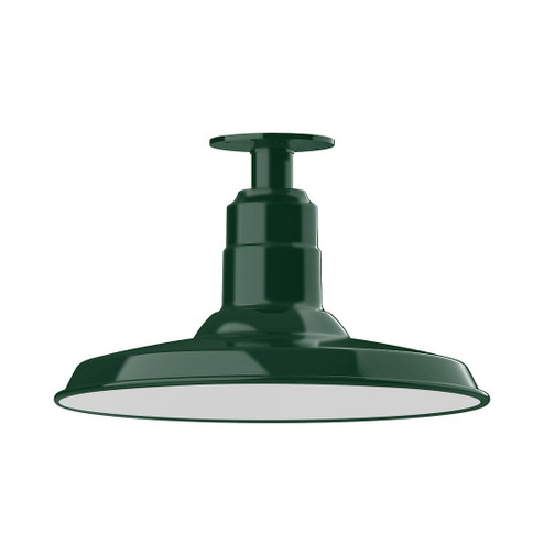 Warehouse LED Flush Mount in Forest Green (518|FMB18342L13)