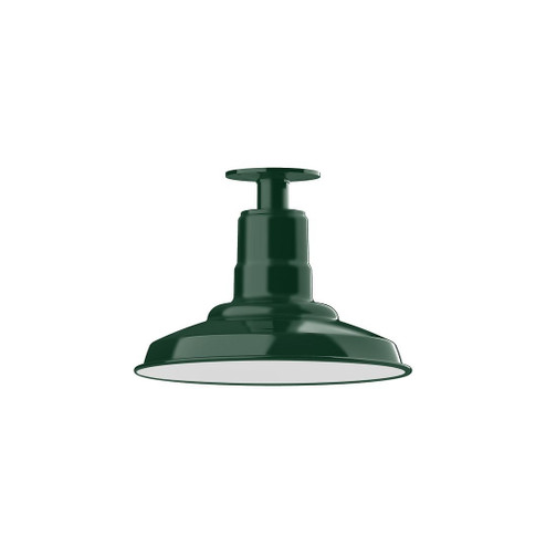 Warehouse LED Flush Mount in Forest Green (518|FMB18242L12)
