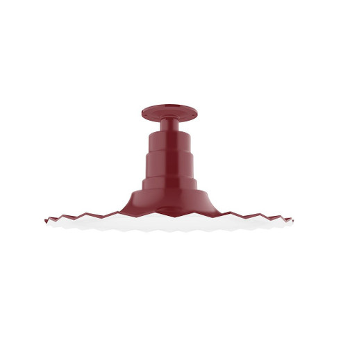 Radial One Light Flush Mount in Barn Red (518|FMB15955G06)