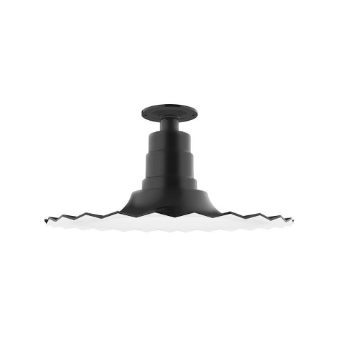 Radial One Light Flush Mount in Black (518|FMB15941G05)