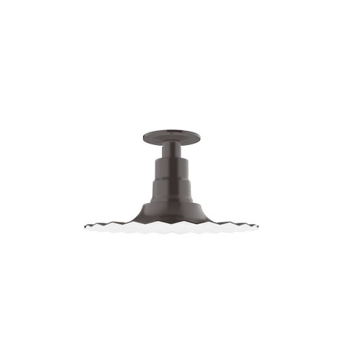 Radial One Light Flush Mount in Architectural Bronze (518|FMB15851G05)