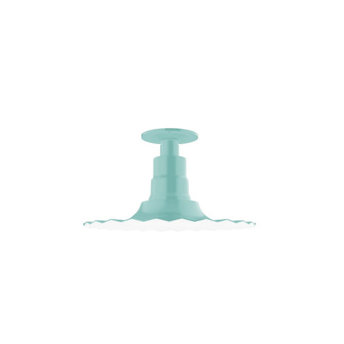 Radial One Light Flush Mount in Sea Green (518|FMB15848)