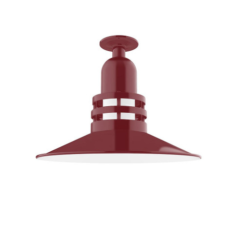 Atomic One Light Flush Mount in Barn Red (518|FMB14955)