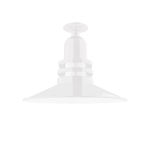 Atomic One Light Flush Mount in White (518|FMB14944)