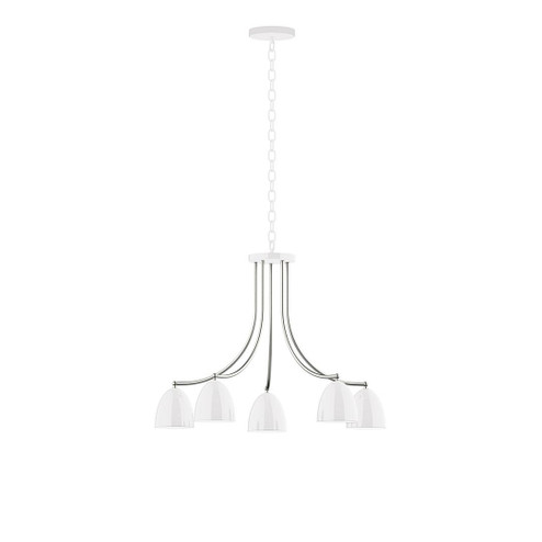 J-Series LED Chandelier in White with Brushed Nickel (518|CHN4174496L10)