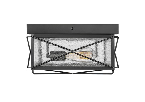 Robinson Two Light Outdoor Flush Mount in Powder Coated Black (59|42616PBK)