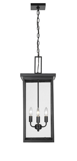 Barkeley Four Light Outdoor Hanging Lantern in Powder Coated Black (59|42605PBK)