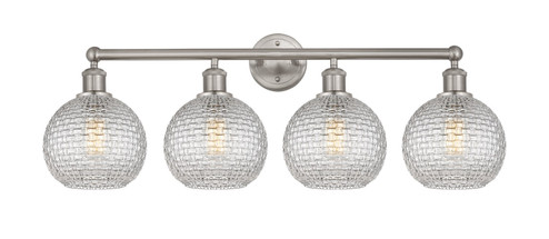 Edison Four Light Bath Vanity in Satin Nickel (405|6164WSNG122C8CL)