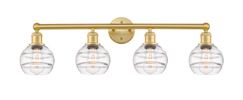 Edison Four Light Bath Vanity in Satin Gold (405|6164WSGG5566CL)