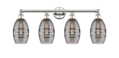 Edison Four Light Bath Vanity in Polished Nickel (405|6164WPNG5576SM)