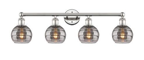 Edison Four Light Bath Vanity in Polished Nickel (405|6164WPNG5566SM)
