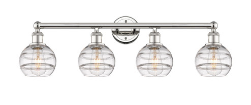Edison Four Light Bath Vanity in Polished Nickel (405|6164WPNG5566CL)