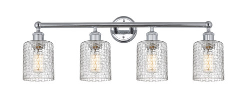Edison Four Light Bath Vanity in Polished Chrome (405|6164WPCG112C5CL)