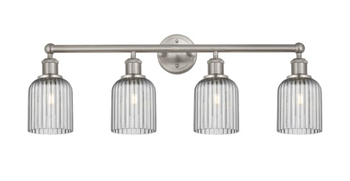 Edison Four Light Bath Vanity in Matte Black (405|6164WBKG5595CL)