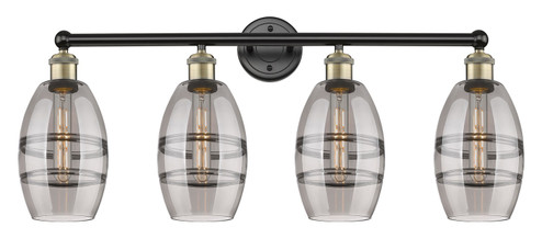 Edison Four Light Bath Vanity in Black Antique Brass (405|6164WBABG5576SM)