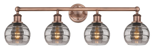 Edison Four Light Bath Vanity in Antique Copper (405|6164WACG5566SM)