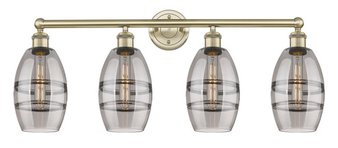 Edison Four Light Bath Vanity in Antique Brass (405|6164WABG5576SM)