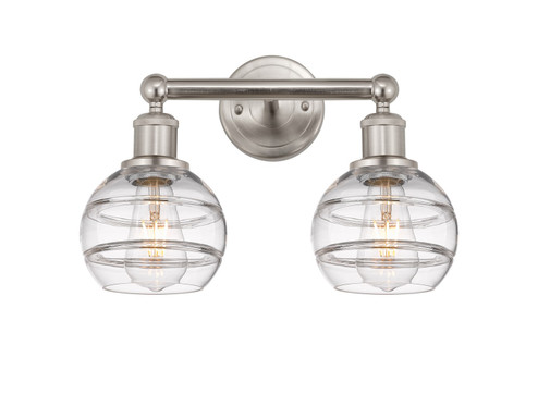 Edison Two Light Bath Vanity in Brushed Satin Nickel (405|6162WSNG5566CL)