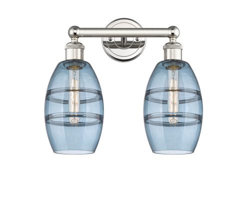Edison Two Light Bath Vanity in Polished Nickel (405|6162WPNG5576BL)