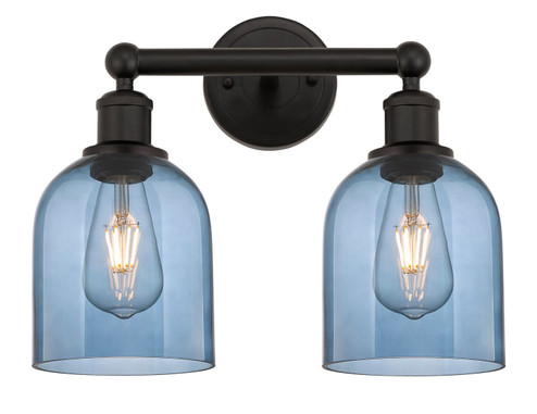 Edison Two Light Bath Vanity in Oil Rubbed Bronze (405|6162WOBG5586BL)