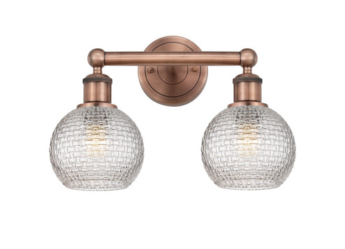 Edison Two Light Bath Vanity in Antique Copper (405|6162WACG122C6CL)