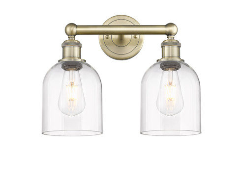 Edison Two Light Bath Vanity in Antique Brass (405|6162WABG5586CL)