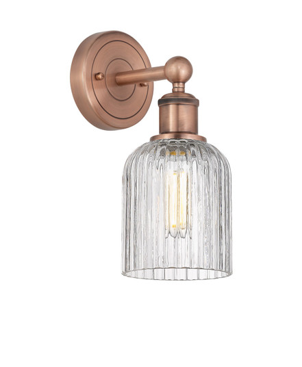 Edison One Light Wall Sconce in Antique Copper (405|6161WACG5595CL)