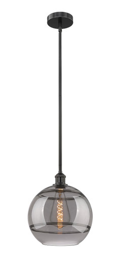 Edison One Light Mini Pendant in Matte Black (405|6161SBKG55612SM)