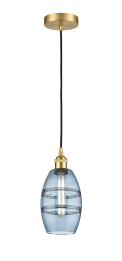 Edison One Light Mini Pendant in Satin Gold (405|6161PSGG5576BL)