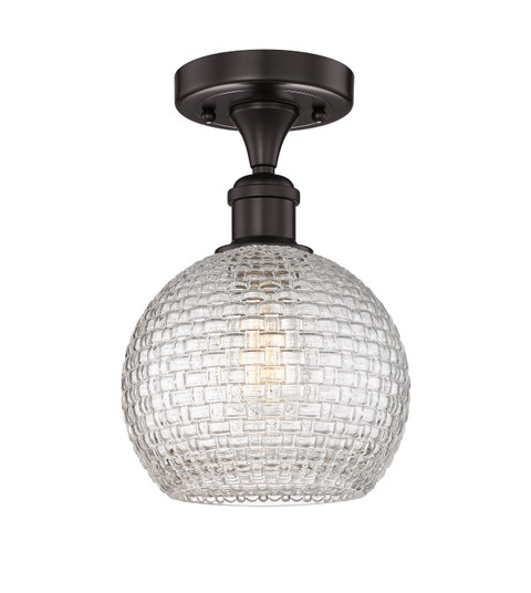 Edison One Light Semi-Flush Mount in Oil Rubbed Bronze (405|6161FOBG122C8CL)