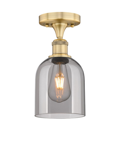 Edison One Light Semi-Flush Mount in Brushed Brass (405|6161FBBG5586SM)
