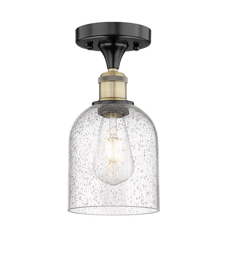Edison One Light Semi-Flush Mount in Black Antique Brass (405|6161FBABG5586SDY)