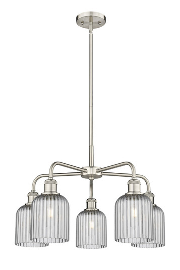 Ballston Five Light Chandelier in Polished Nickel (405|5165CRPNG5595CL)