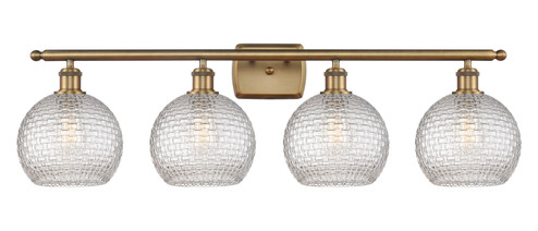 Ballston Four Light Bath Vanity in Brushed Brass (405|5164WBBG122C8CL)