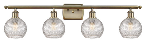 Ballston Four Light Bath Vanity in Antique Brass (405|5164WABG122C6CL)