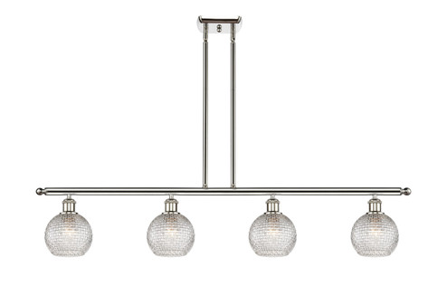 Ballston Four Light Island Pendant in Polished Nickel (405|5164IPNG122C6CL)