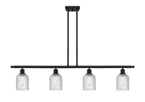 Ballston Four Light Island Pendant in Matte Black (405|5164IBKG5595CL)