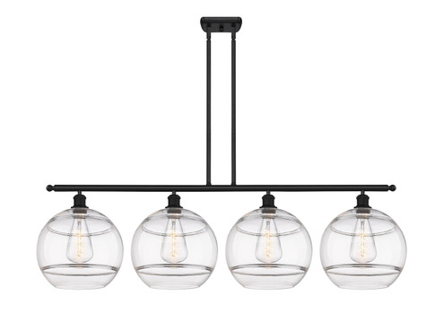 Ballston Four Light Island Pendant in Matte Black (405|5164IBKG55612CL)
