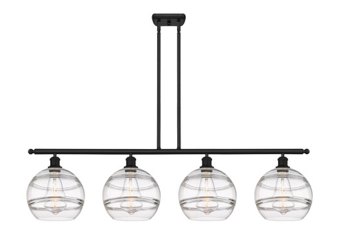 Ballston Four Light Island Pendant in Matte Black (405|5164IBKG55610CL)