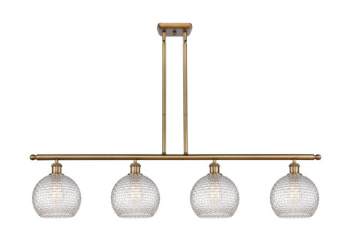 Ballston Four Light Island Pendant in Brushed Brass (405|5164IBBG122C8CL) Ballston Four Light Island Pendant in Brushed Brass (405|5164IBBG122C8CL)