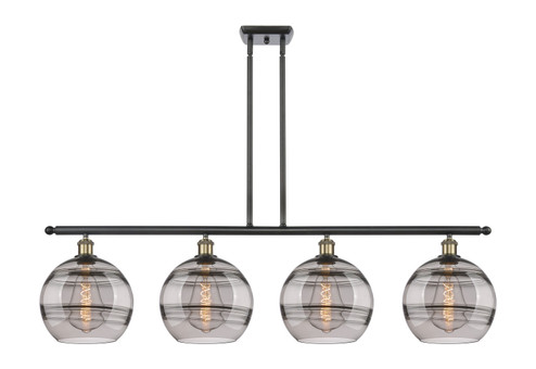 Ballston Four Light Island Pendant in Black Antique Brass (405|5164IBABG55610SM)