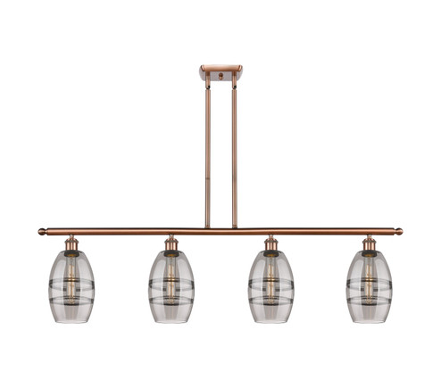 Ballston Four Light Island Pendant in Antique Copper (405|5164IACG5576SM)