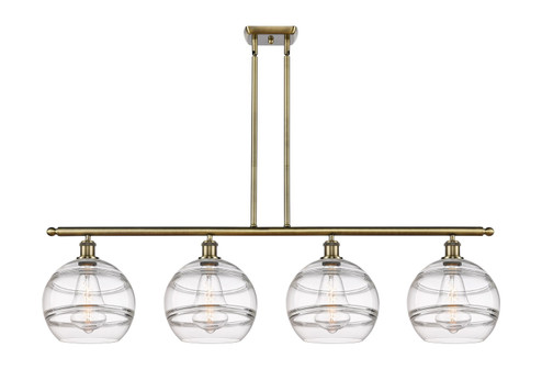Ballston Four Light Island Pendant in Antique Brass (405|5164IABG55610CL)