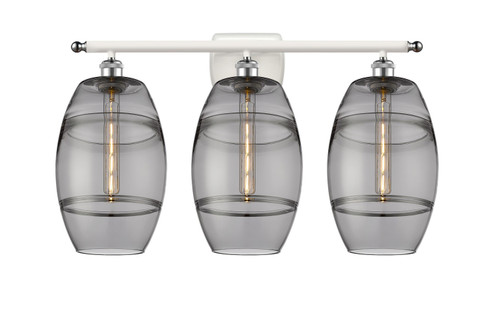 Ballston Three Light Bath Vanity in White Polished Chrome (405|5163WWPCG5578SM)