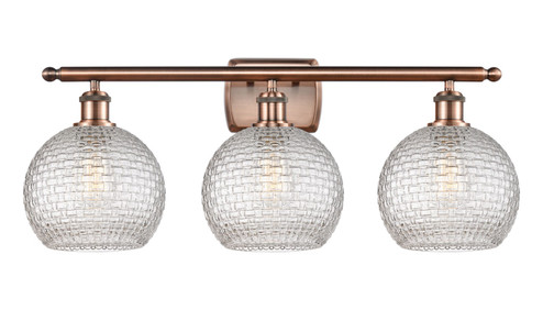 Ballston Three Light Bath Vanity in Antique Copper (405|5163WACG122C8CL)