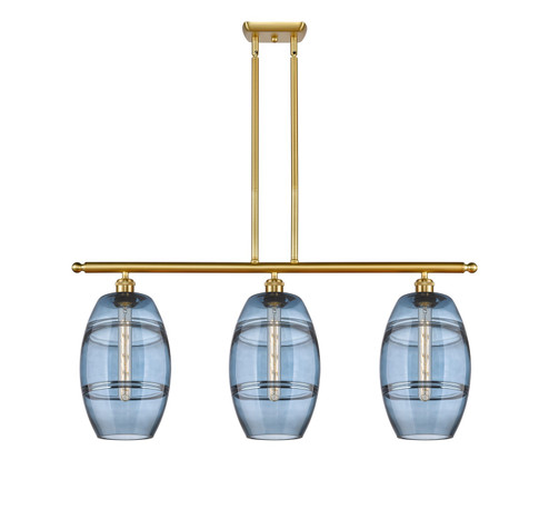 Ballston Three Light Island Pendant in Satin Gold (405|5163ISGG5578BL)