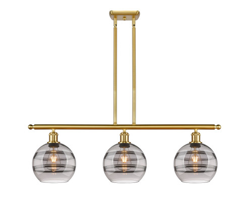 Ballston Three Light Island Pendant in Satin Gold (405|5163ISGG5568SM)