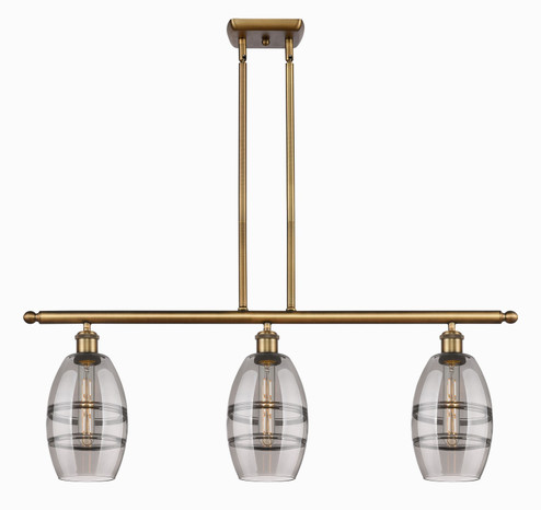 Ballston Three Light Island Pendant in Brushed Brass (405|5163IBBG5576SM)