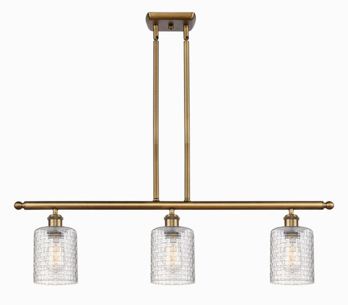 Ballston Three Light Island Pendant in Brushed Brass (405|5163IBBG112C5CL)